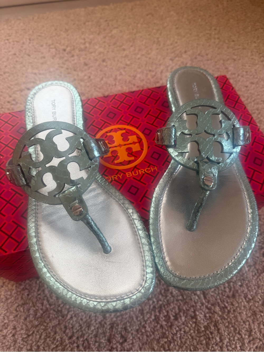 Tory Burch Blue Sandals - Picture 2 of 3